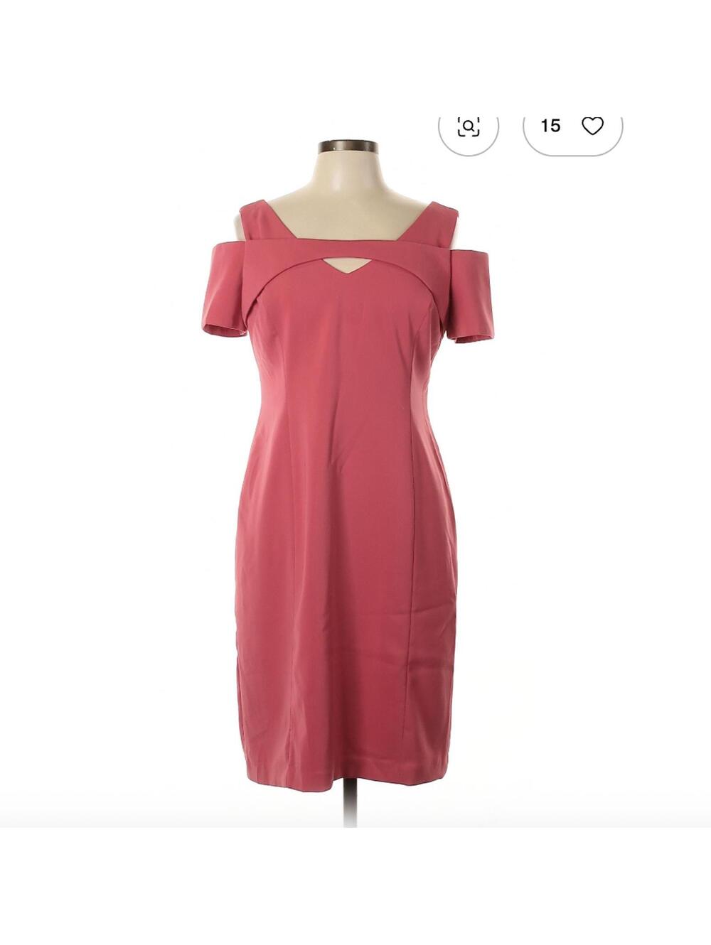 White House Black Market Pink Cold Shoulder Size 10 Dress,